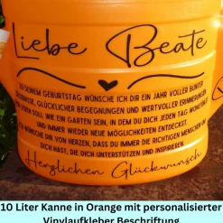 Personalisiertes Geburtstagsgeschenk, Glückwunsch für Freundin, Mama, Oma, Nachbarin oder Kollegin Gießkanne