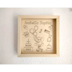 Personalisiertes Geldgeschenk mit Geburtsdaten zur Geburt / Taufe etc.