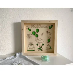 Personalisiertes Geldgeschenk mit Geburtsdaten zur Geburt / Taufe etc.