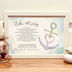 Personalisiertes Geldgeschenk zur Konfirmation | Konfirmationsgeschenk für Jungen | Konfirmationsbild Patenkind