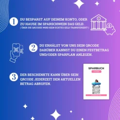 Personalisiertes Geldgeschenk | Führerschein Zuschuss | Digitales Sparbuch | Geschenkkarte | Auto Mädchen Pink