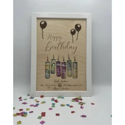 Personalisiertes Geldgeschenk im Bilderrahmen zum Geburtstag – Individuelle Geschenkidee & Geldverpackung