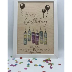 Personalisiertes Geldgeschenk im Bilderrahmen zum Geburtstag – Individuelle Geschenkidee & Geldverpackung