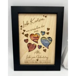 Personalisiertes Geldgeschenk zum Geburtstag im Bilderrahmen – Herzgeschenk zu Jahrestag & Jubiläum