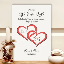 Personalisiertes Geldgeschenk Silberhochzeit – Einzigartiges Erinnerungsstück mit Namen & Datum