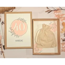 Personalisiertes Geldgeschenk 40. Geburtstag – Geschenkbox mit Namen & Karte