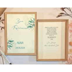 Personalisiertes Geldgeschenk Kommunion – Geschenkbox mit Namen & Glückwunschkarte