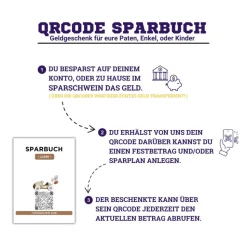Personalisiertes Geldgeschenk | Virtuelles Sparbuch | QrCode Geschenkkarte | Auto Führerschein