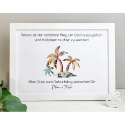 Personalisiertes Geldgeschenk zum Geburtstag - Motiv Karibik