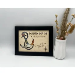 Personalisiertes Geldgeschenk Hochzeit Anker – Stilvoll & Individuell im Bilderrahmen