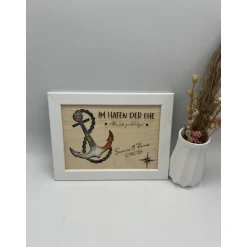 Personalisiertes Geldgeschenk Hochzeit Anker – Stilvoll & Individuell im Bilderrahmen