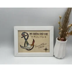 Personalisiertes Geldgeschenk Hochzeit Anker – Stilvoll & Individuell im Bilderrahmen