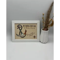 Personalisiertes Geldgeschenk Hochzeit Anker – Stilvoll & Individuell im Bilderrahmen