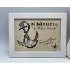 Personalisiertes Geldgeschenk Hochzeit Anker – Stilvoll & Individuell im Bilderrahmen