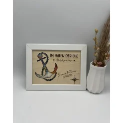 Personalisiertes Geldgeschenk Hochzeit Anker – Stilvoll & Individuell im Bilderrahmen