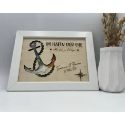 Personalisiertes Geldgeschenk Hochzeit Anker – Stilvoll & Individuell im Bilderrahmen