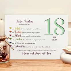 Personalisiertes Geldgeschenk zum 18.Geburtstag – Unvergessliches Geschenk zum Geburtstag mit Namen & Herzenswünschen
