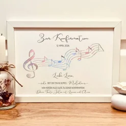 Personalisiertes Geldgeschenk zur Konfirmation im Bilderrahmen – Einzigartiges Geschenk für Patenkind & Konfirmanden