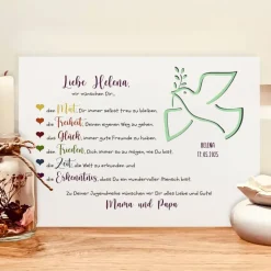 Personalisiertes Geldgeschenk Jugendweihe – Bilderrahmen mit Namen & Datum | Einzigartige Erinnerung