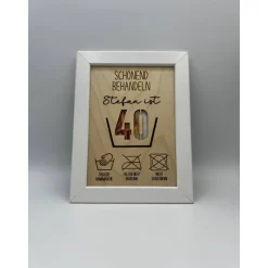 Personalisiertes Geldgeschenk aus Holz zum Geburtstag – Schonend Behandeln – Individuelle Jahreszahl & Größe wählbar