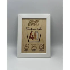 Personalisiertes Geldgeschenk aus Holz zum Geburtstag – Schonend Behandeln – Individuelle Jahreszahl & Größe wählbar