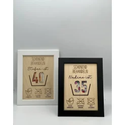 Personalisiertes Geldgeschenk aus Holz zum Geburtstag – Schonend Behandeln – Individuelle Jahreszahl & Größe wählbar