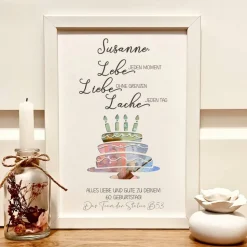 Personalisiertes Geldgeschenk zum 60. Geburtstag – Kreative Geschenkidee mit Torte & Spruch