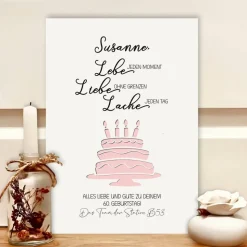 Personalisiertes Geldgeschenk zum 60. Geburtstag – Kreative Geschenkidee mit Torte & Spruch