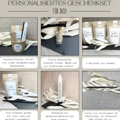 Personalisiertes Geschenkset für Frauen gefüllt, Geschenkset Kerze, Geschenkidee Frau, Geburtstagsgeschenk, Mitbringsel