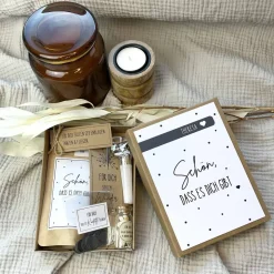 Personalisiertes Geschenk für Frauen, Freundin, Schwester, Geschenkbox, Geschenkset, Schön, dass es dich gibt 21