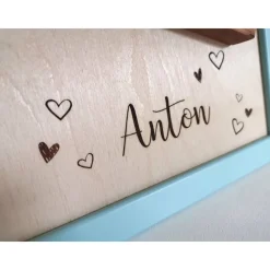 Personalisiertes Geschenk zur Geburt fürs Baby I Taufe I Stimmungsanzeiger I Geschenk für Eltern I lustiger Kreisel