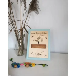 Personalisiertes Geschenk zur Geburt fürs Baby I Taufe I Stimmungsanzeiger I Geschenk für Eltern I lustiger Kreisel