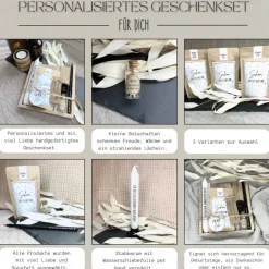 Personalisiertes Geschenkset für Frauen, Personalisierte Holzbox, Geschenkset Kerze, Geschenkidee Frau, Geburtstagsgesch