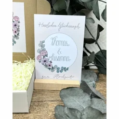 Personalisiertes Geschenk zur Hochzeit für das Brautpaar, Geschenkbox zur kirchlichen und standesamtlichen Trauung