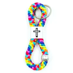 Personalisiertes Geschenk zur Konfirmation – Schlüsselanhänger mit Kreuz & Gravur