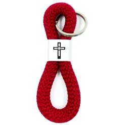 Personalisiertes Geschenk zur Konfirmation – Schlüsselanhänger mit Kreuz & Gravur
