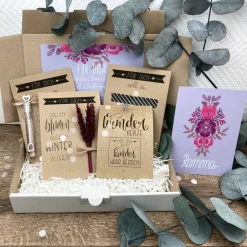 Personalisiertes Geschenk mit Trockenblumen für Frauen, Schwester, Freundin, Geburtstagsgeschenk