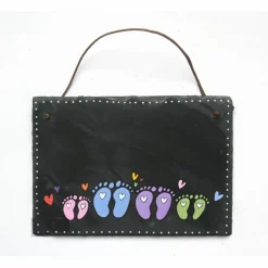 Personalisiertes Haustürschild aus Schiefer – Familien Türschild mit Namen, handgefertigt & wetterfest