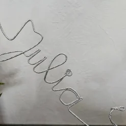 Personalisiertes Herz zur Hochzeit als Dekoration oder Geschenk aus Diamant-Glitzerdraht