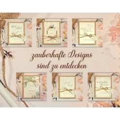 Personalisiertes Hochzeitsgeschenk – Geldgeschenkbox mit Namen & Datum | Hochzeitsschachtel inkl. Karte & Leinensäckchen