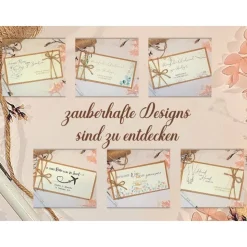 Personalisiertes Hochzeitsgeschenk – Geldgeschenkbox mit Namen & Datum | Hochzeitsschachtel inkl. Karte & Leinensäckchen