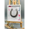 Personalisiertes Hochzeitsgeschenk mit echtem Hufeisen – Einzigartiges Wandbild zur Hochzeit