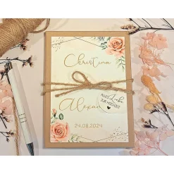 Personalisiertes Hochzeitsgeschenk – Romantische Geldgeschenkbox mit Rosenmotiv & Wunschtext