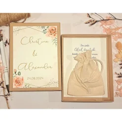 Personalisiertes Hochzeitsgeschenk – Romantische Geldgeschenkbox mit Rosenmotiv & Wunschtext
