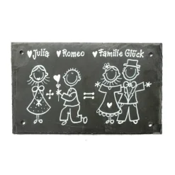 Personalisiertes Hochzeitsgeschenk: Schiefer Türschild mit Namen – Einzigartiges Geschenk für Paare