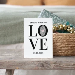 Personalisiertes Hochzeitsgeschenk | Pärchen Love Story | QrCode Geschenkkarte