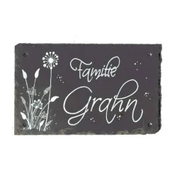 Personalisiertes Hochzeitsgeschenk Türschild aus Schiefer mit Name – Edles Haustürschild für das Brautpaar