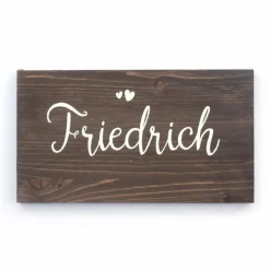 Personalisiertes Hochzeitsgeschenk – Türschild aus Holz mit Name & Jahreszahl, Geschenk zur Hochzeit, Präsent für das Brautpaar