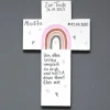 Personalisiertes Holzkreuz mit Regenbogen – Taufkreuz für Mädchen, handbemalt, individuelles Taufgeschenk