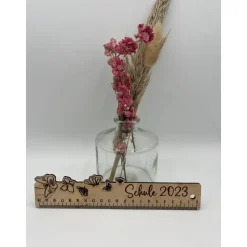 Personalisiertes Holz-Lineal zur Einschulung, Schulkind 2025 für die Schultüte